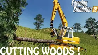 USING THE EXCAVATOR MOD in Farming Simulator 2019 | CUTTING DOWN TREES | PS4 | Xbox One