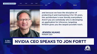 Nvidia CEO Jensen Huang speaks to CNBC's Jon Fortt