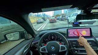 Bad Highway Traffic Jam POV Drive In My M5 Competition