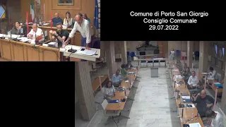 Consiglio Comunale - Comune di Porto San Giorgio - 29 luglio 2022