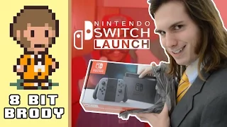 Nintendo Switch Midnight Launch + Unboxing |8 Bit Brody|