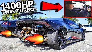 1400HP TWIN TURBO LAMBORGHINI TERRORIZES THE STREETS!!!