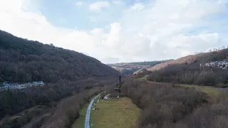 Drone photography at Six Bells Mining Memorial
