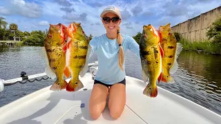 Catching a Handful of Aggressive Fish & RARE Fish in a Lake!