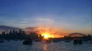 [4K] Ultra-HD: Sydney New Year's Eve 2012 sunset timelapse