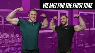 WE MET FOR THE FIRST TIME | Chest, Shoulders and Arms workout with Josh Pennick