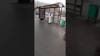 Обработка остановки возле метро Ясенево
