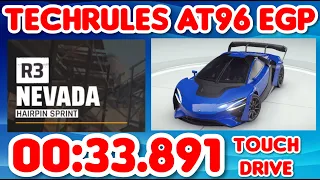 Asphalt 9 - TECHRULES AT96 Elite Grand Prix - Round 3 - 00:33.891 - Hairpin Sprint Touchdrive