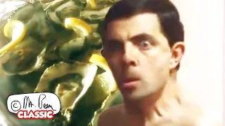 The Oyster Nightmare! | Mr Bean Funny Clips | Classic Mr Bean