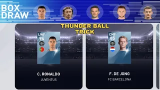 Thunder Black Ball Trick in European Club Championship Stars Box Draw Pack in PES 2020 Mobile