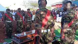 KDF WO2 PATRICK MUSYOKA NDANA LAID TO REST ONE YEAR AFTER HIS WIFE AND SON KILLED BY UNKNOWN PEOPLE