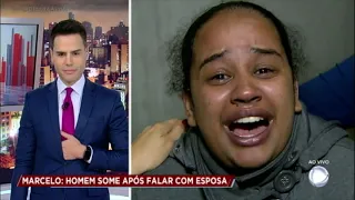 Mulher se emociona ao saber do paradeiro do marido desaparecido ao vivo