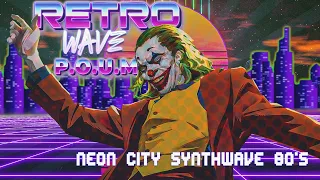 Neon city synthwave 80's -  Retrowave, Outrun, Chillwave, Aesthetic, Retrowave Car