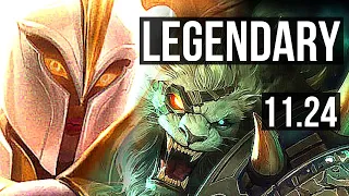 KAYLE vs RENGAR (TOP) | 65% winrate, 6 solo kills, Legendary | KR Diamond | 11.24