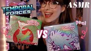 ASMR ☄️ Pokemon Card Battle with YOU!~ Whispered Temporal Forces Elite Trainer Box & Pack Opening!