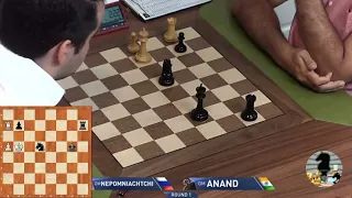 lan nepomniachtchi BLUNDER ROOK against VISHY ANAND