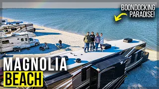 FREE Camping on Magnolia Beach Texas (Grand Design Momentum Full-Time Review) 😍