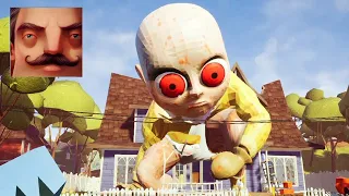 Hello Neighbor - My New Neighbor Big Baby In Yellow EXE Act 2 Random Gameplay Walkthrough