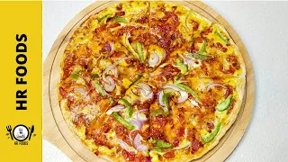 Bakery Style Pizza - Pizza without cheese - Vegetable pizza-Pizza without chicken-Egg pizza Recipe