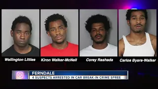 4 suspects arrested in car break-in crime spree