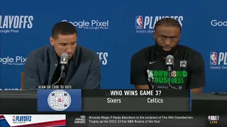 Jaylen Brown and Malcolm Brogdon Post Game Interview | May 3 | Celtics vs 76ers Game 2