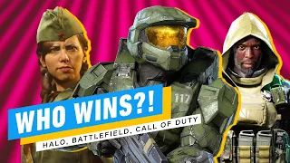 Halo Infinite vs. Call of Duty Vanguard vs. Battlefield 2042 -- Battle of the FPS Games