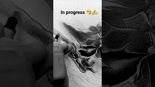 In progress ✍️ | Ghost rider pencil sketch 🤧🥵 #shorts