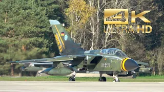 (4K) Panavia Tornado ECR Luftwaffe German Air Force 98+79 departure at Manching Airbase IGS ETSI