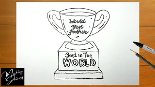 How to Draw a Trophy For Father's Day Easy