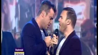 Robbie Williams and Gary Barlow - Shame on Daybreak - 11 Oct 2010.avi