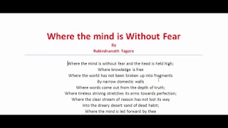 Where the mind is Without Fear By Rabindranath Tagore। বাংলা লেকচার | Literature, Patriotism | India