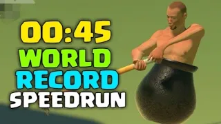 Getting over it 00:45 Seconds world Record Speedrun 【GETTING OVER IT 】