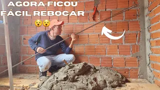 AGORA ficou Fácil fazer REBOCO essa é a forma + FACIL do mundo de fazer REBOCO