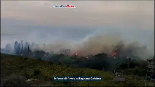 Inferno di fuoco a Bagnara Calabra