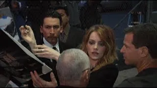 Emma Stone signed autographs for fans at Jimmy Kimmel Live in Hollywood