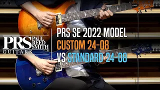 PRS SE 2022 Model Custom 24-08 VS Standard 24-08 Review (No Talking)