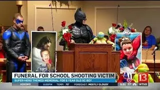 School shooting superhero funeral