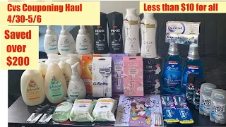 Cvs couponing haul || free Olay and Axe bodywash || double dips MRF || 4/30-5/6