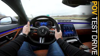 4K | 2021 Mercedes-Benz S 580e (W223) Plug-in Hybrid | POV Test Drive #12 POVthusiast