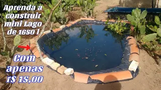 APRENDA A FAZER MINI LAGO DE 1650L COM APENAS R$ 15,00, PARA CRIAÇÃO DE PEIXE