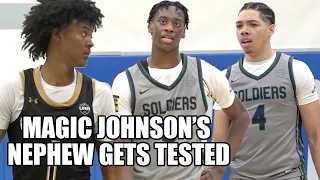 MAGIC JOHNSONS NEPHEW GETS TESTED BY #1 AAU TEAM!