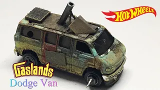 Custom Hot Wheels  Dodge Van with Motar Post Apocalyptic Gaslands Vehicle