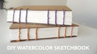 How to Make a Watercolor Sketchbook - Coptic Book Binding