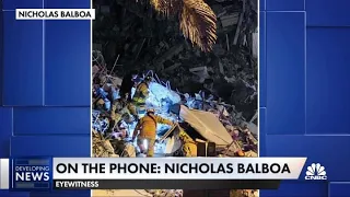 Eyewitness Nicholas Balboa describes Florida building collapse