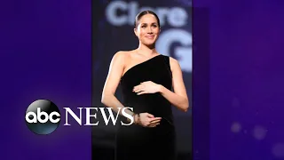 Meghan Markle shows off baby bump at British Fashion Awards