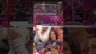 Worried Parents Watching Daugther Compete At Olympic Games
