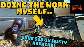 (PT.2) Rusty Range Rover Repairs - Floors + Sills | DIY Metal Work And Welding To Save $$$$