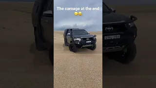 STOCKTON BEACH CARANGE!!!🏖️🚕😅.     #rip  #hilux  #damage  #love  #beach #4x4 #shorts #short