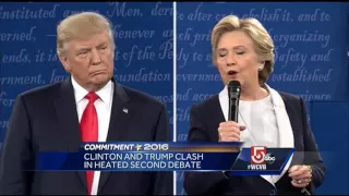 Trump and Clinton hurl insults in contentious debate