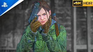 The Last of Us 2 PS5 - Brutal Combat & Aggressive Gameplay | Downtown (Grounded No Damage) 4K 60FPS